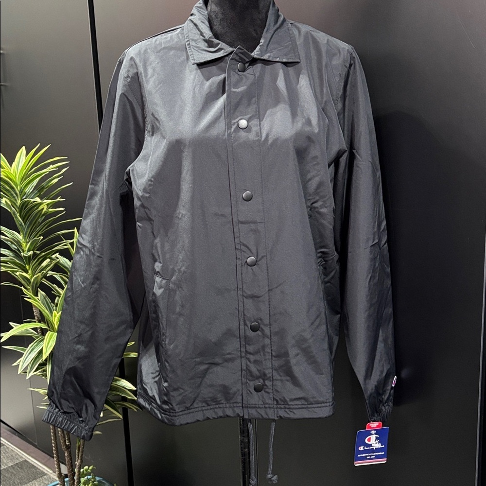 Champion Stadium Gear water/wind resistant,pockets,snap front,rain,anorak
